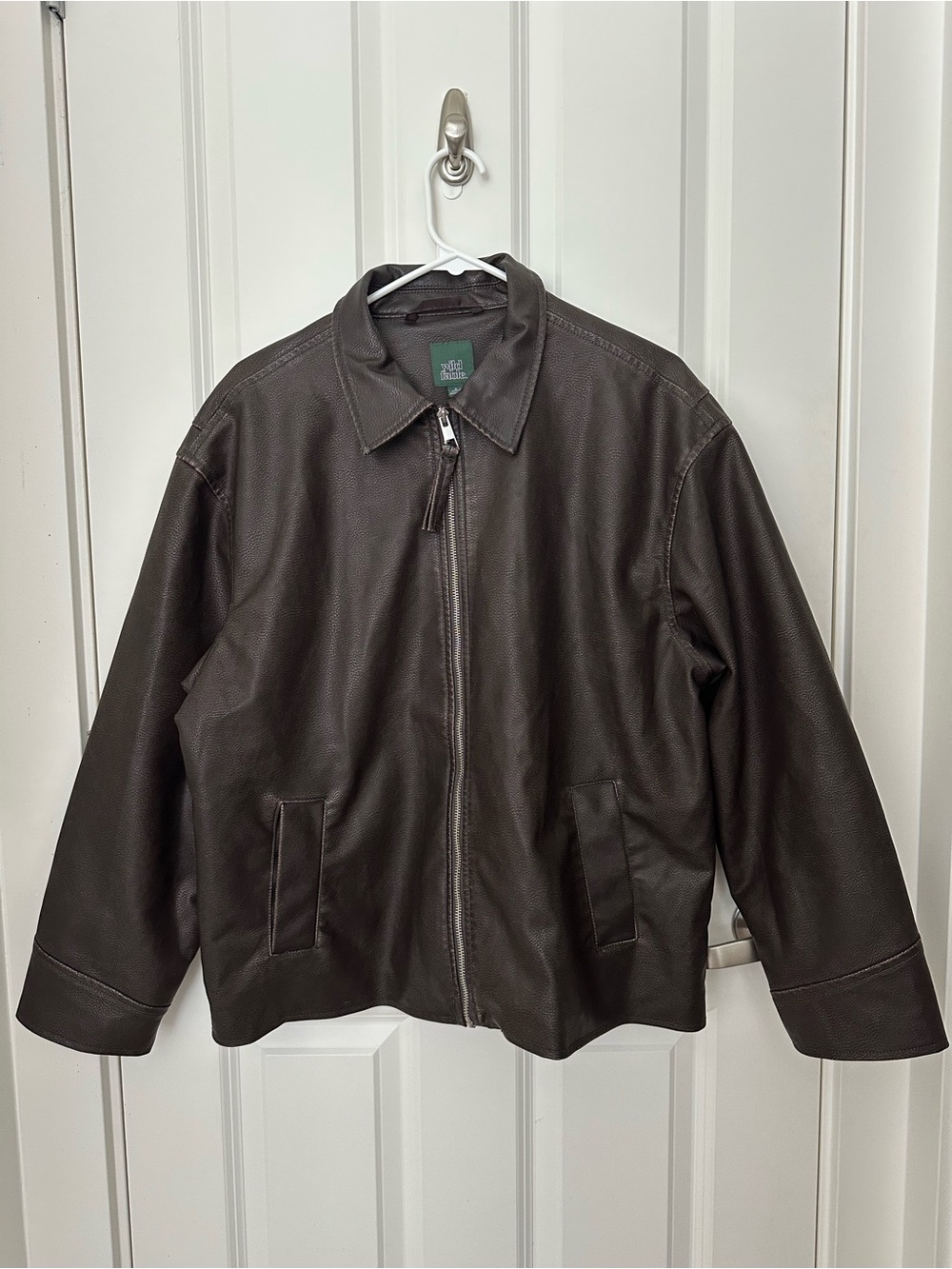 wild fable Dark Brown oversized faux leather jacket